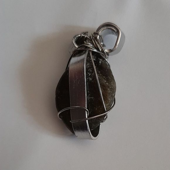 Sterling Silver 925 wire wrapped blue flash labradorite boho necklace - Picture 6 of 11